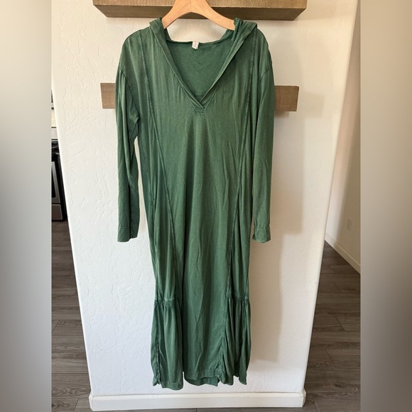 Daily Practice by Anthropologie|Long sleeve hooded midi dress in cotton/modal• - Picture 5 of 16